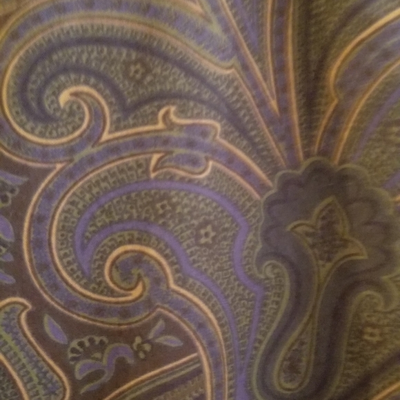 Chaps  paisley women button down shirt_/ blouse size large fitted - Picture 5 of 7